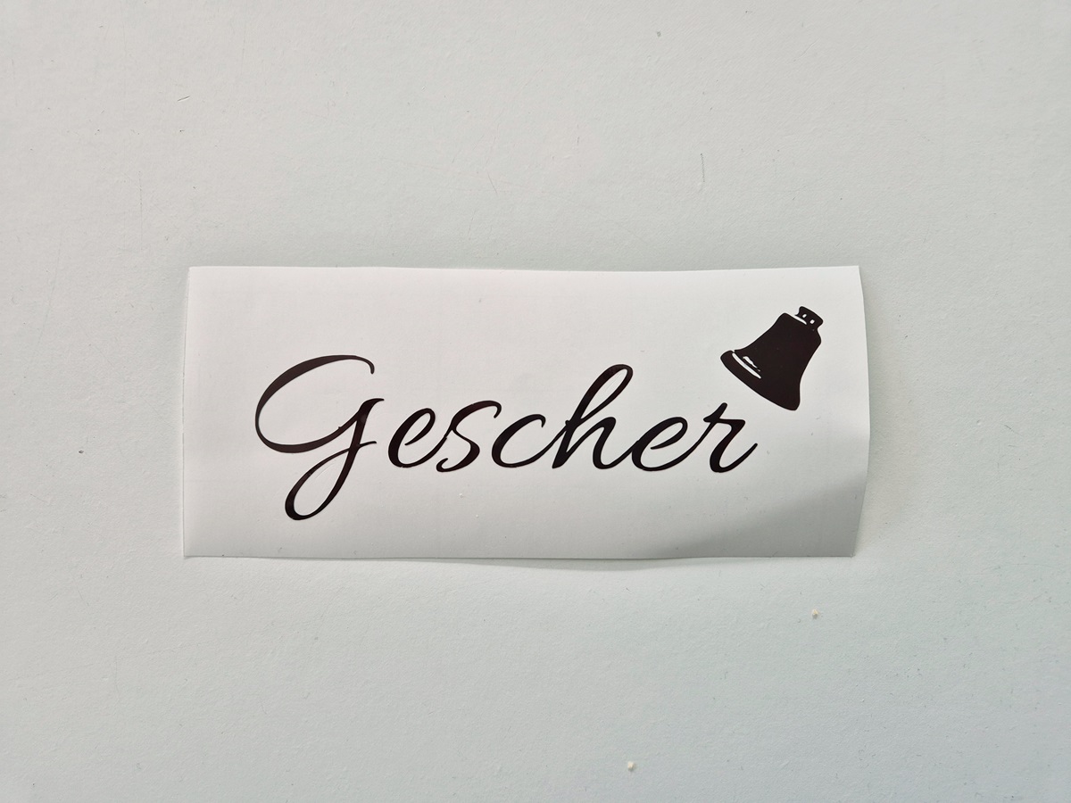 "Gescher"-Aufkleber 