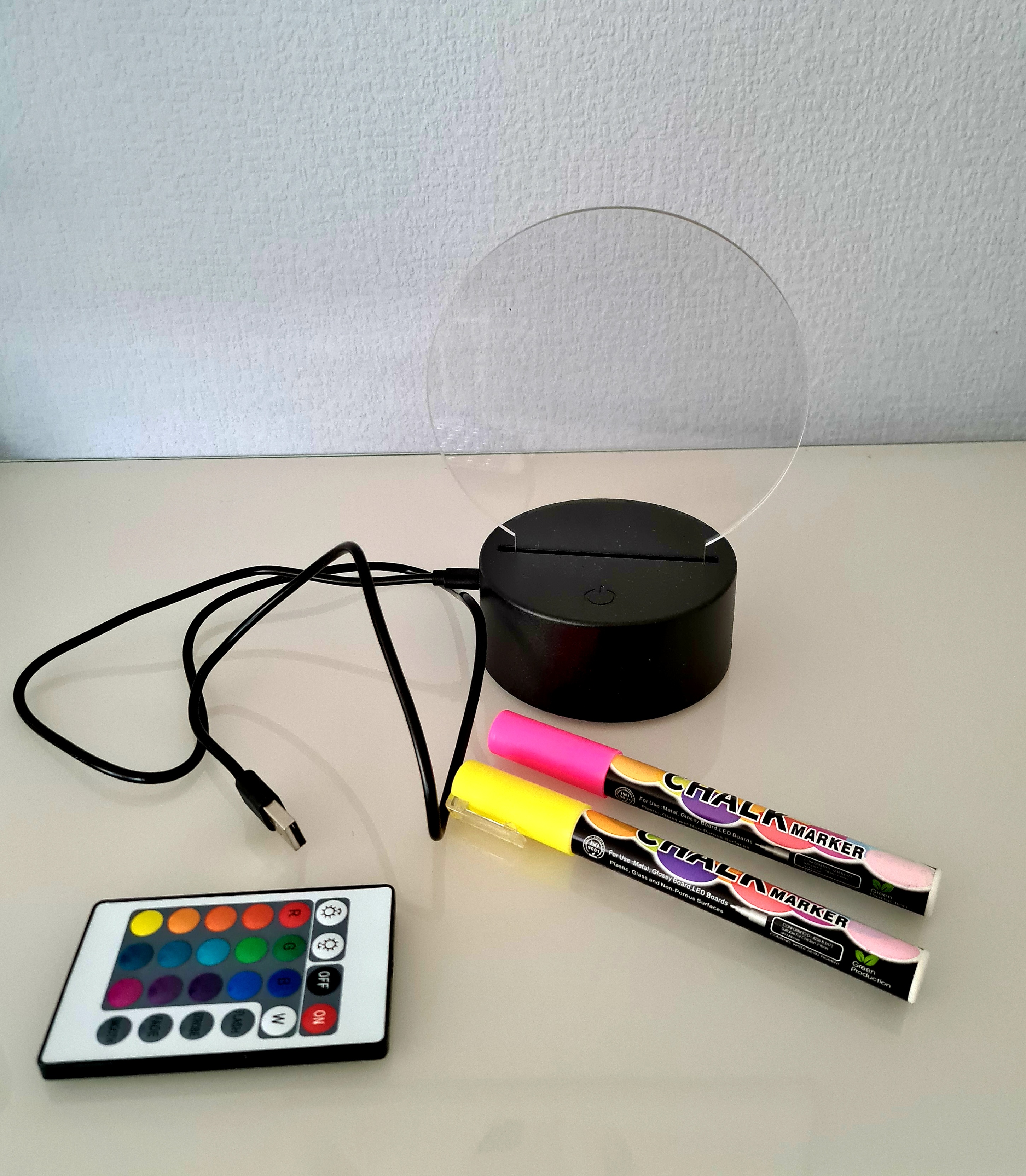 LED-Sockel mit ACRYL-Platten inkl. 2 Stifte