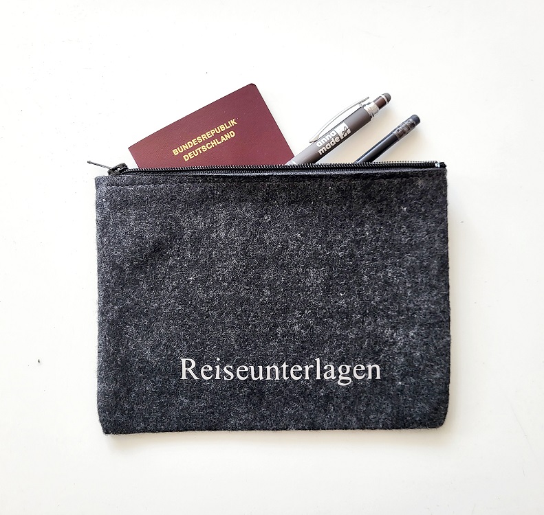 Etui / Kosmetiktasche aus Filz inkl. Druck